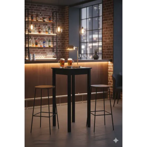 Nowoczesny, czarny stolik barowy – Mitos 2X