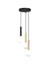 Potrójna czarna lampa wisząca - K566-Quest w sklepie Edinos.pl