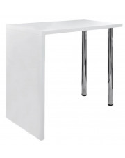 Biały stolik na 2 stalowych nogach – Eris 3X w sklepie Edinos.pl