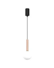 Loftowa lampa wisząca z różowym złotem - K567-Quest w sklepie Edinos.pl