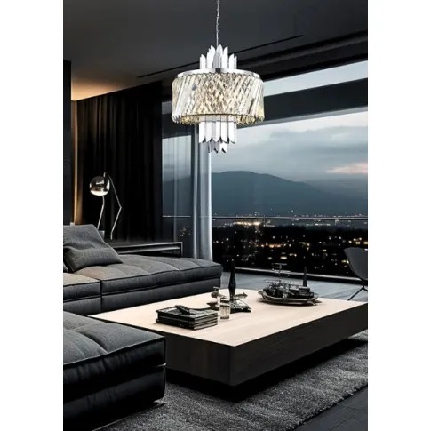 wizualizacja Lampa wisząca glamour chrom - K572-Queny