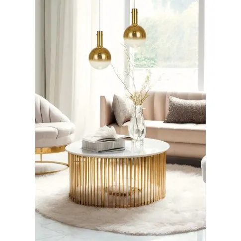 wizualizacja Złota lampa wisząca z regulowaną wysokością - K574-Glub