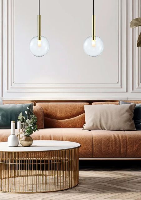 Nowoczesna lampa wisząca złoto - K575-Kornel