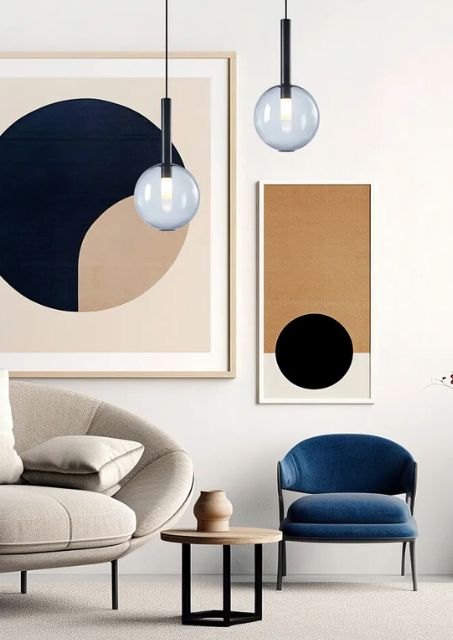 Czarna nowoczesna lampa wisząca - K575-Kornel