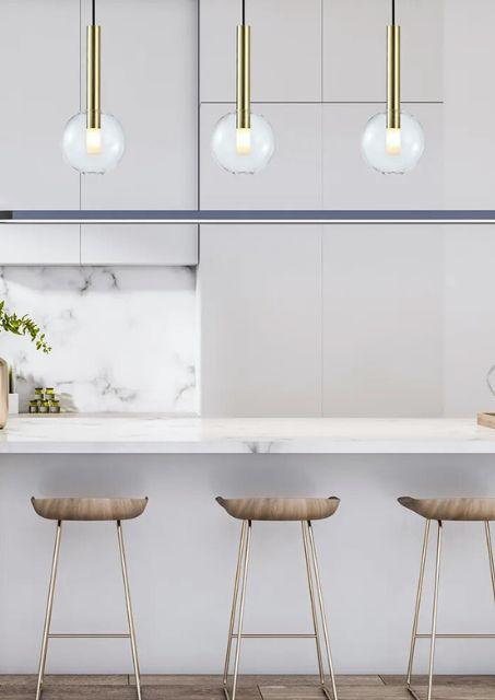 Nowoczesna mała lampa wisząca złoto - K576-Kornel