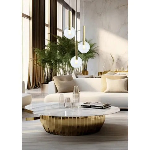 wizualizacja Potrójna lampa wisząca złota - K577-Novel