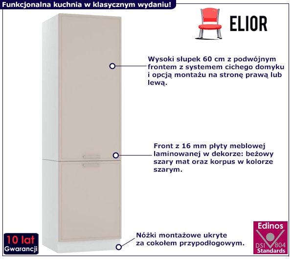 Wysoki słupek kuchenny Caroni 39X