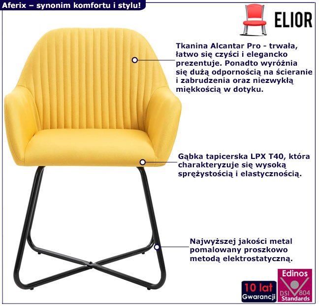 Żółte krzesło Stavro