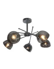 Pięcioramienna lampa sufitowa z regulowanymi kloszami - A806-Awia w sklepie Edinos.pl