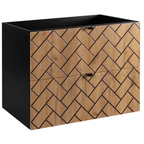 Wisząca szafka pod umywalkę z 2 szufladami Nessia 5X