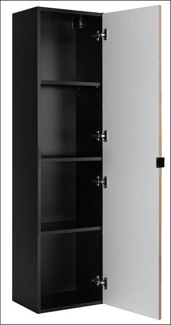 Regał zamykany typu słupek w jodełkę angielską do łazienki Aploni 7X