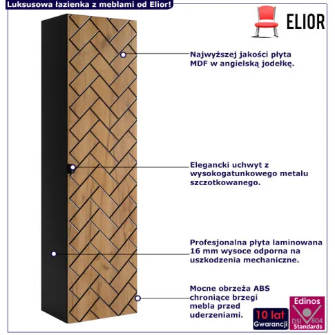 Zamykany wiszący słupek łazienkowy Nessia 7X