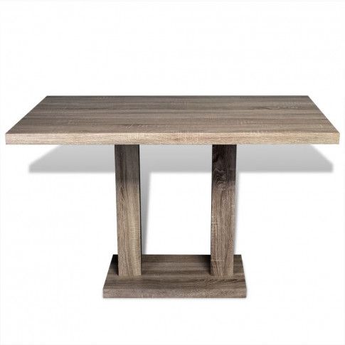 Stół brązowy, drewniany Casel ukazany w całości