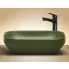 Zielona prostokątna umywalka Lazola