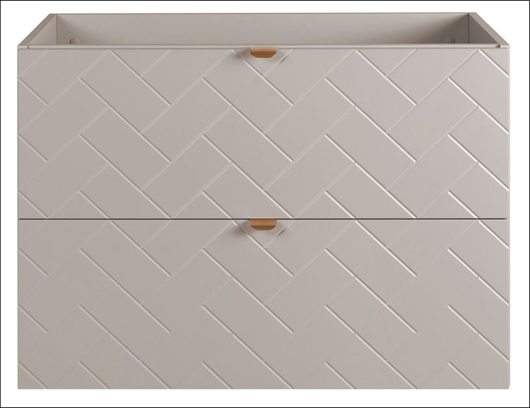 Beżowa szafka łazienkowa wisząca z 2 szufladami Aploni 5X 80 cm