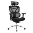 Czarny ergonomiczny fotel biurowy Lufresi