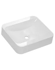 Biała ceramiczna umywalka na blat - Nafix w sklepie Edinos.pl