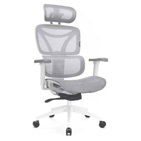 Biały fotel ergonomiczny Ezeris