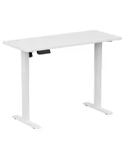 Białe regulowane biurko elektryczne 120 cm - Gileko 4X w sklepie Edinos.pl