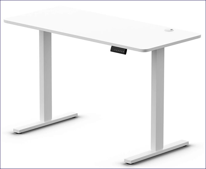 Elektryczne białe biurko Klever 5X
