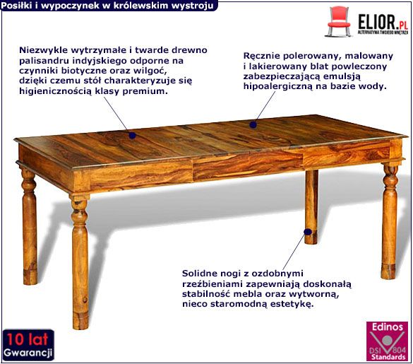 Stół z palisandru Rella