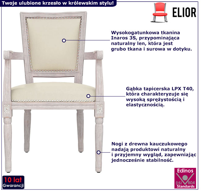 Krzesło Dafi 3X beżowy