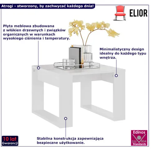 Stolik kawowy do salonuAtrogi kolor biały