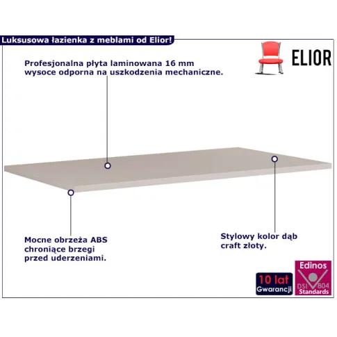 Kaszmirowy blat na szafki łazienkowe Nessia 13X