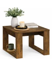 Kwadratowy stolik dla dzieci kawowy wędzony dąb - Miro w sklepie Edinos.pl