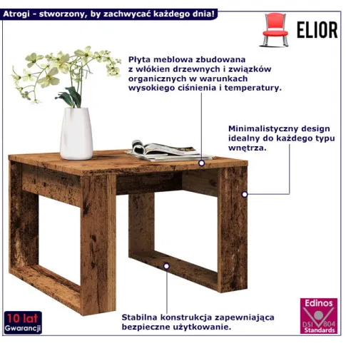 Stolik kawowy Atrogi kolor stare drewno