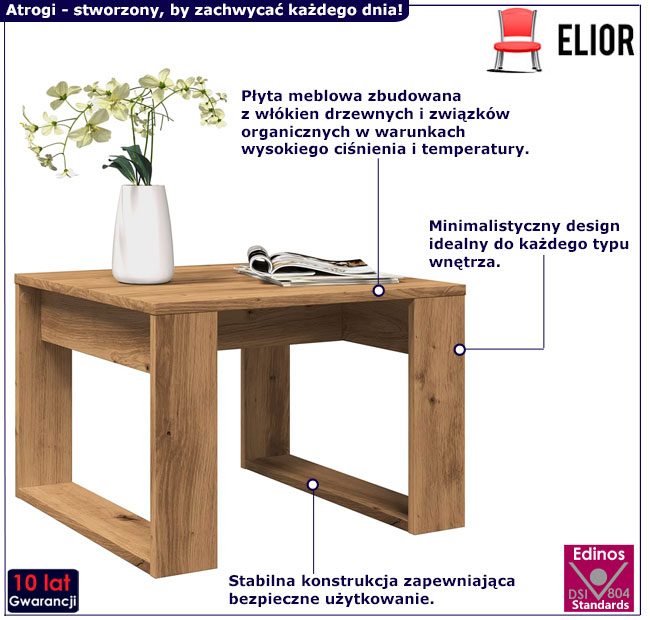 Stolik Atrogi dąb artisan