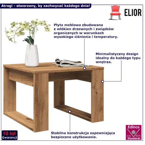 Stolik kawowy Atrogi kolor dąb artisan