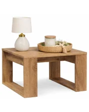 Skandynawski mały stolik kawowy dąb artisan - Miro w sklepie Edinos.pl