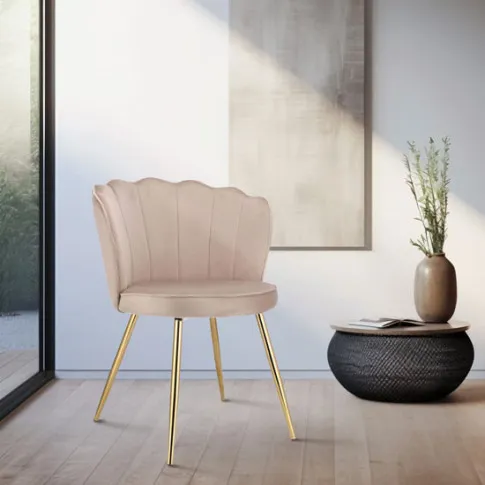 Zdjęcie tapicerowane pikowane krzesło do salonu Ria | Edinos.pl