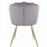 Szczegółowe zdjęcie nr 4 produktu Szare pikowane krzesło w stylu glamour - Ria