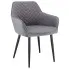 Szare pikowane krzesło Iferor