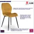 Musztardowe tapicerowane krzesło Adox