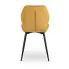 Musztardowe metalowe tapicerowane krzesło Adox