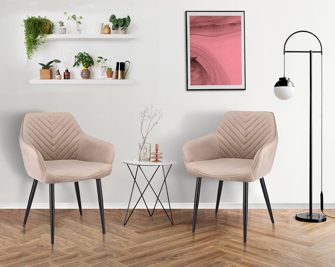 Prezentacja beżowego krzesła Lironi