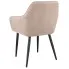 Tapicerowane beżowe krzesło stołowe Iferor