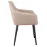 Welurowe beżowe krzesło do jadalni Iferor