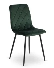 Zielone tapicerowane krzesło pikowane - Damela w sklepie Edinos.pl