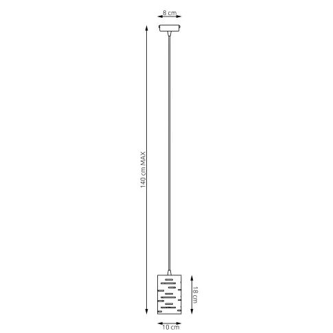Wymiary lampy wiszącej D145-Zubro 3X