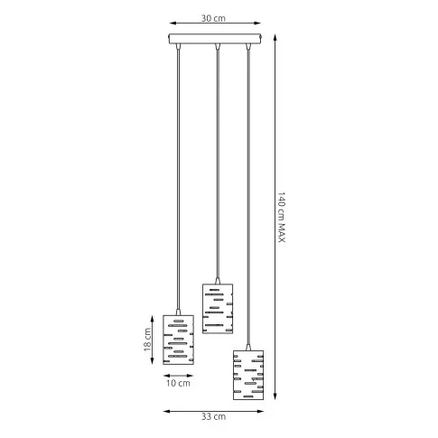 wymiary lampy Zubro 4X