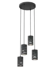 Czarna lampa wisząca w stylu loftowym - D148-Zubro w sklepie Edinos.pl