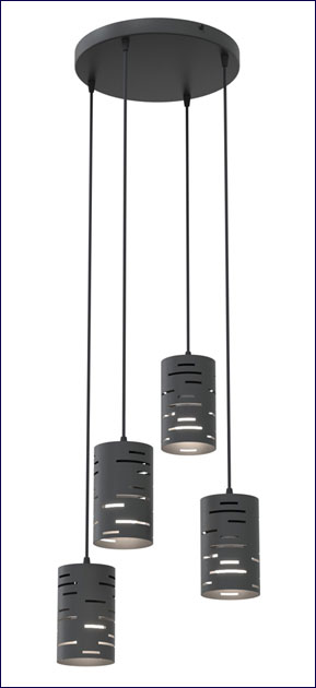 Czarna lampa wisząca G808-Mariel