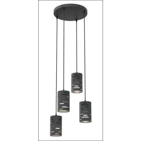 Czarna industrialna lampa wisząca D148 Zubra