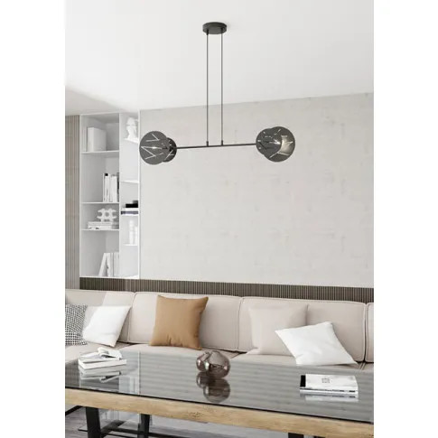 Wizualizacja wnętrza z czarna lampa D151 Divienso