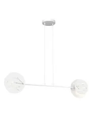 Biała metalowa lampa wisząca - D151-Divienso w sklepie Edinos.pl