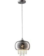 Wisząca kryształowa lampa ze szklanym kloszem - S003-Stoflis w sklepie Edinos.pl